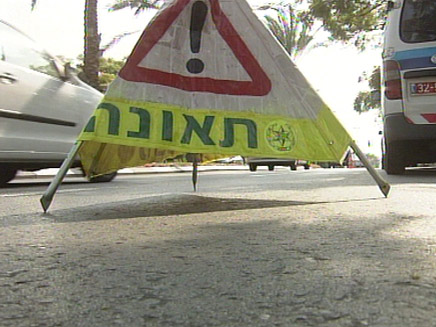 תאונת פגע וברח ברעננה (צילום: חדשות)